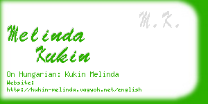 melinda kukin business card